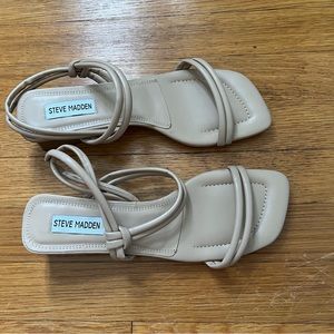 Steve Madden nude sandals.